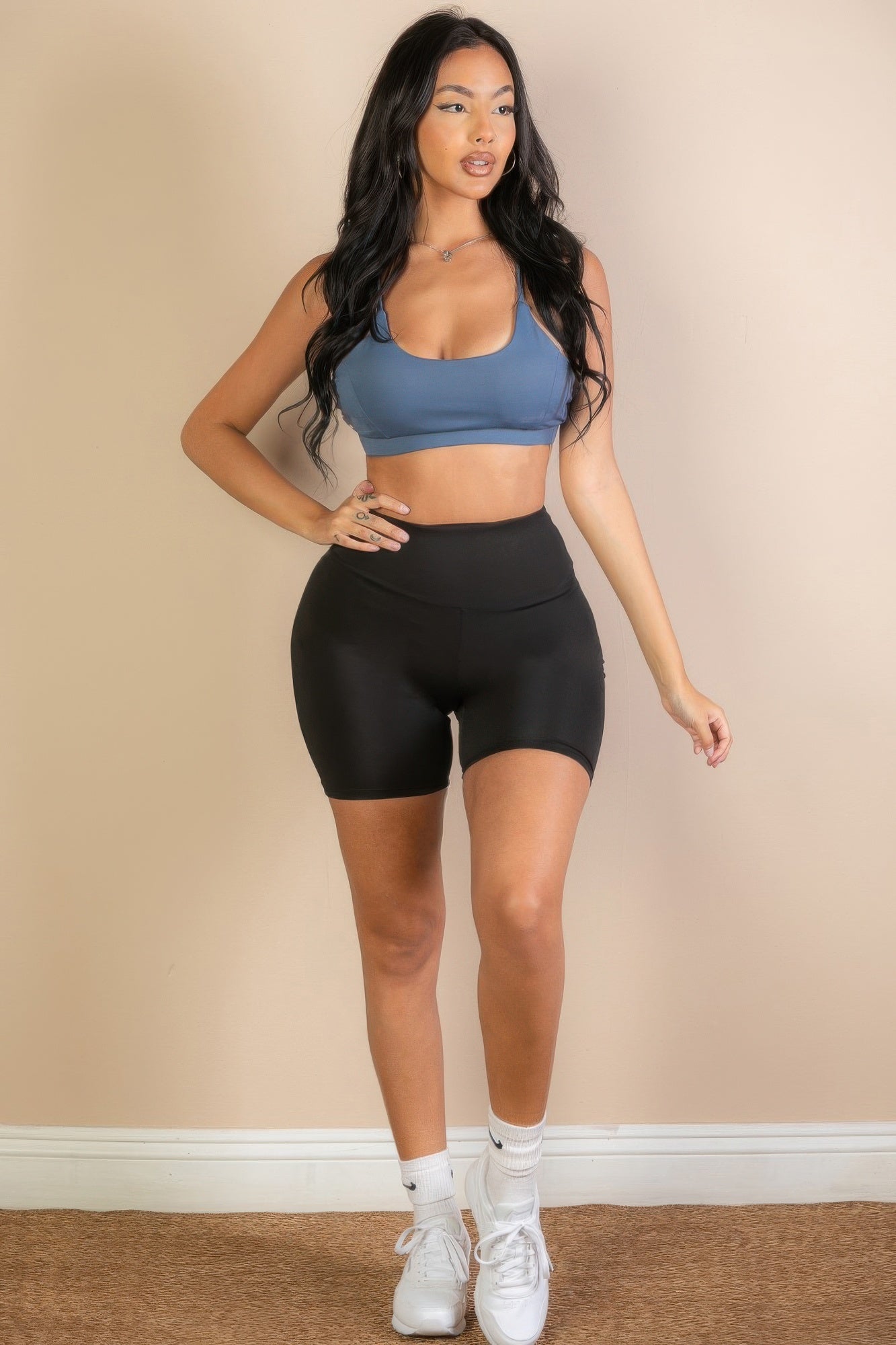 Women's Racerback Cutout Fitness Sports Bra