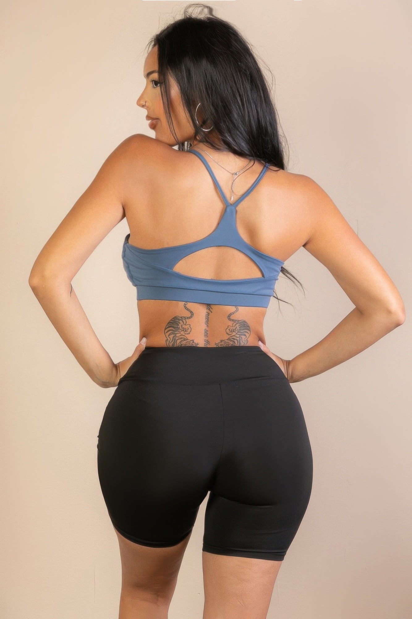 Women's Racerback Cutout Fitness Sports Bra