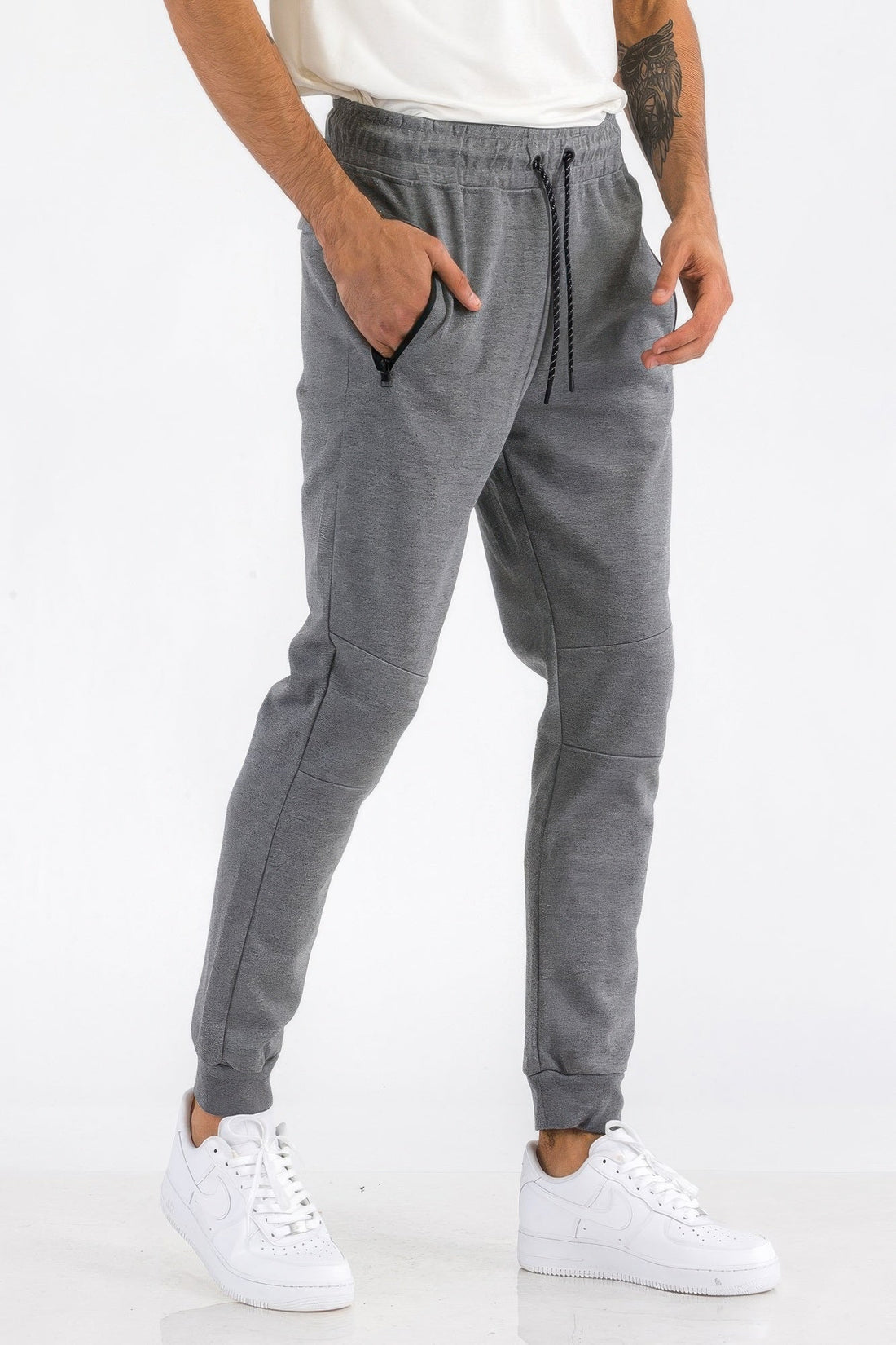 Men's Solid Heathered Jogger Pants