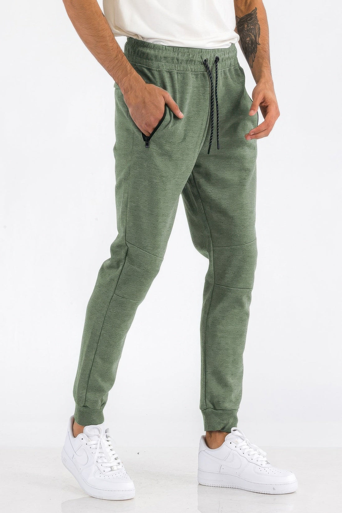 Men's Solid Heathered Jogger Pants