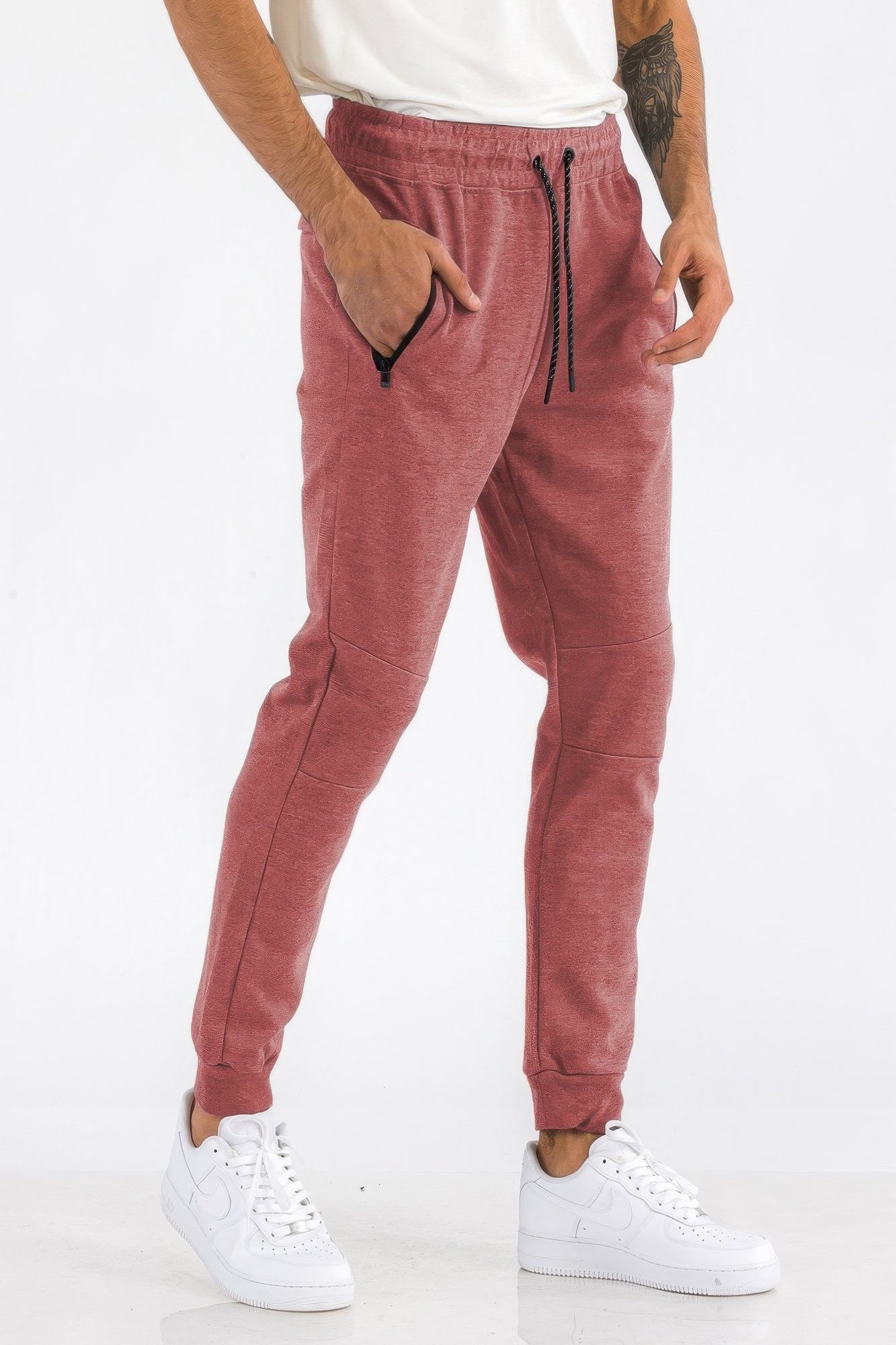 Men's Solid Heathered Jogger Pants