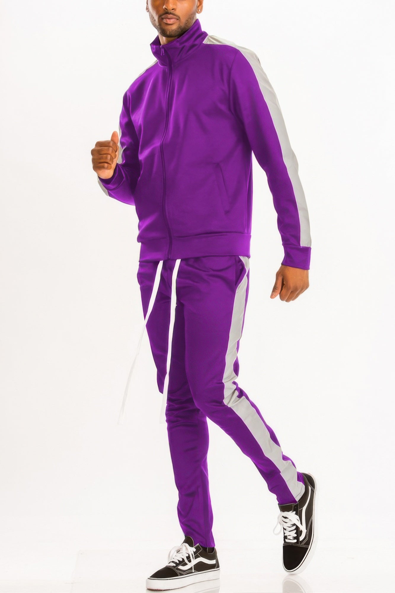 Men's Single Stripe Track Set