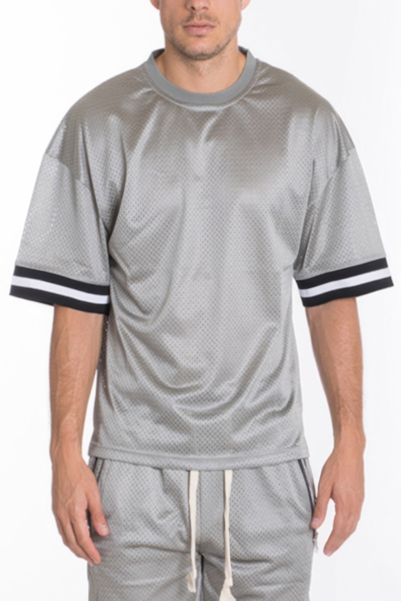 Men's Mesh Sleeve Tape Athletic T-shirt