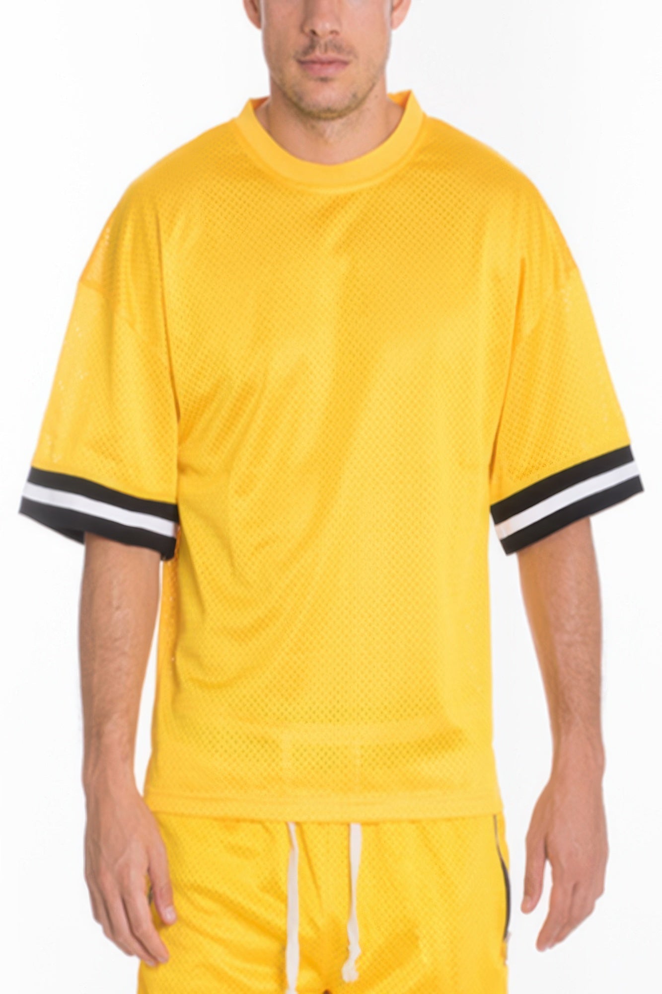 Men's Mesh Sleeve Tape Athletic T-shirt