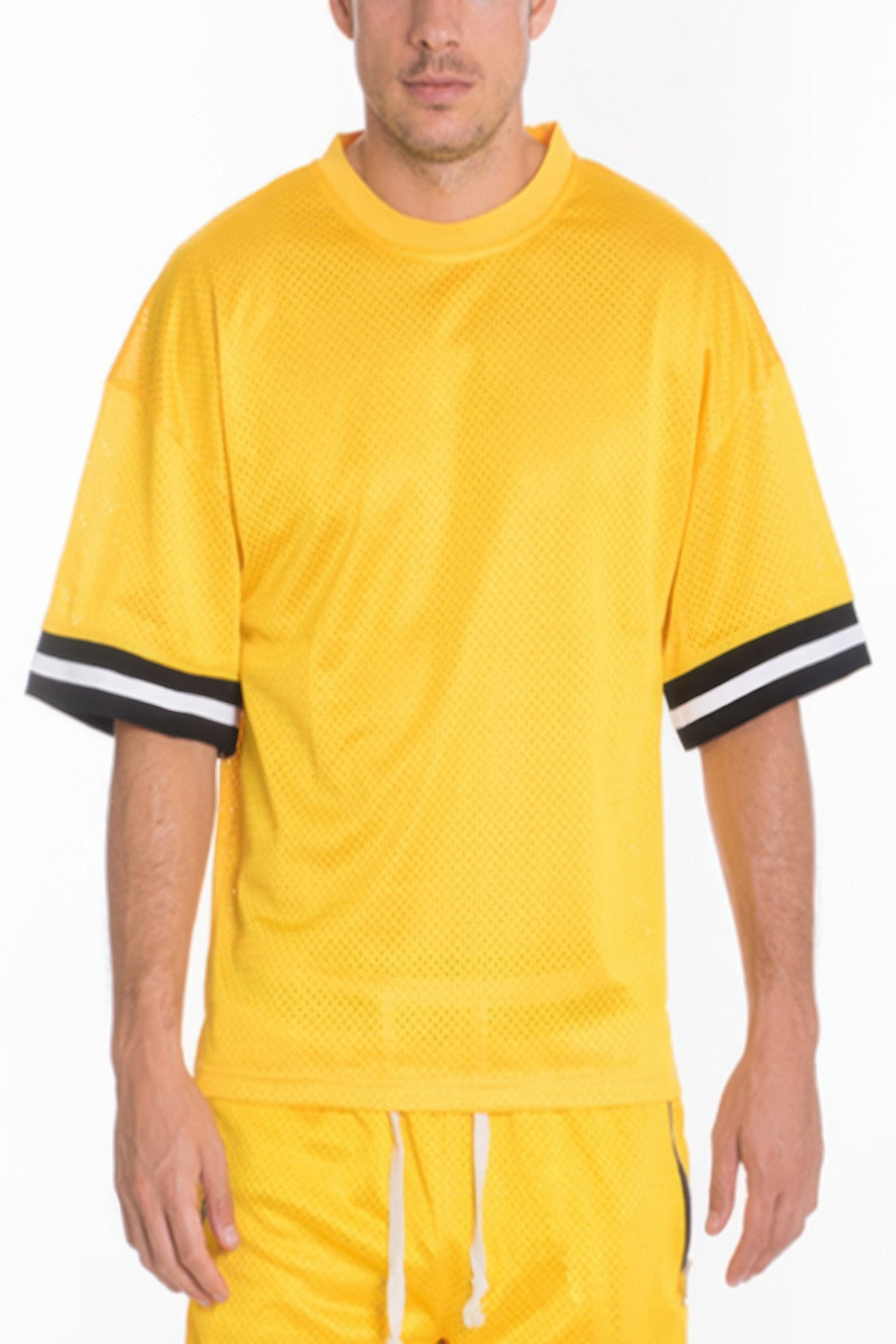 Men's Mesh Sleeve Tape Athletic T-shirt