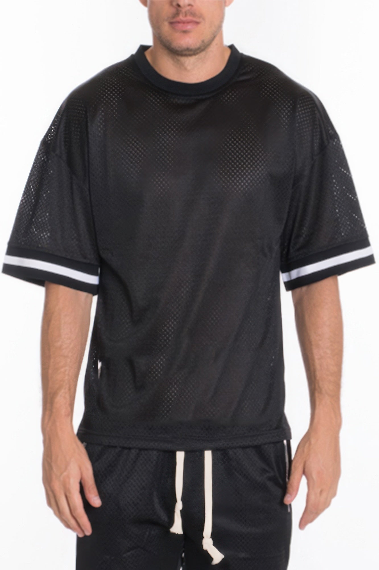 Men's Mesh Sleeve Tape Athletic T-shirt