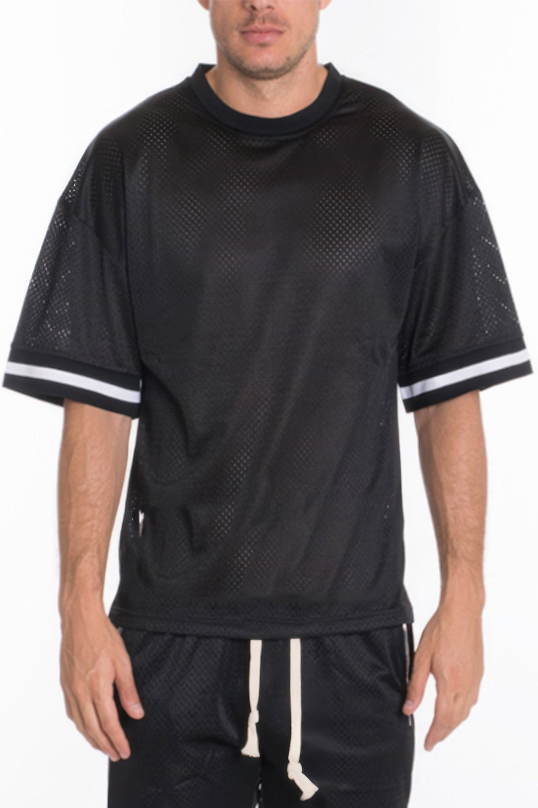 Men's Mesh Sleeve Tape Athletic T-shirt