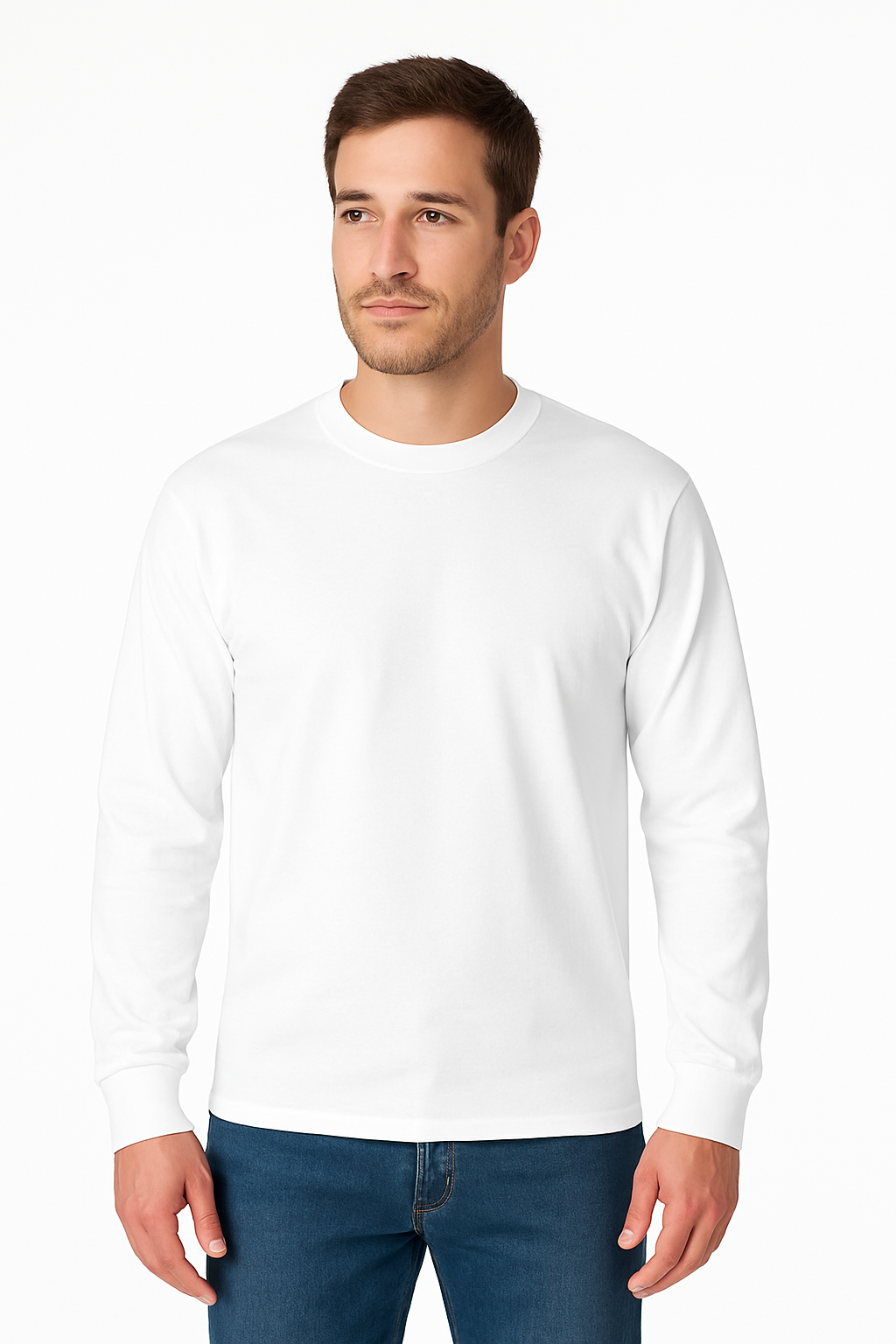Mashh Gear 2-Pack Men's Heavy Weight Soft Long Sleeves Workout T-Shirts