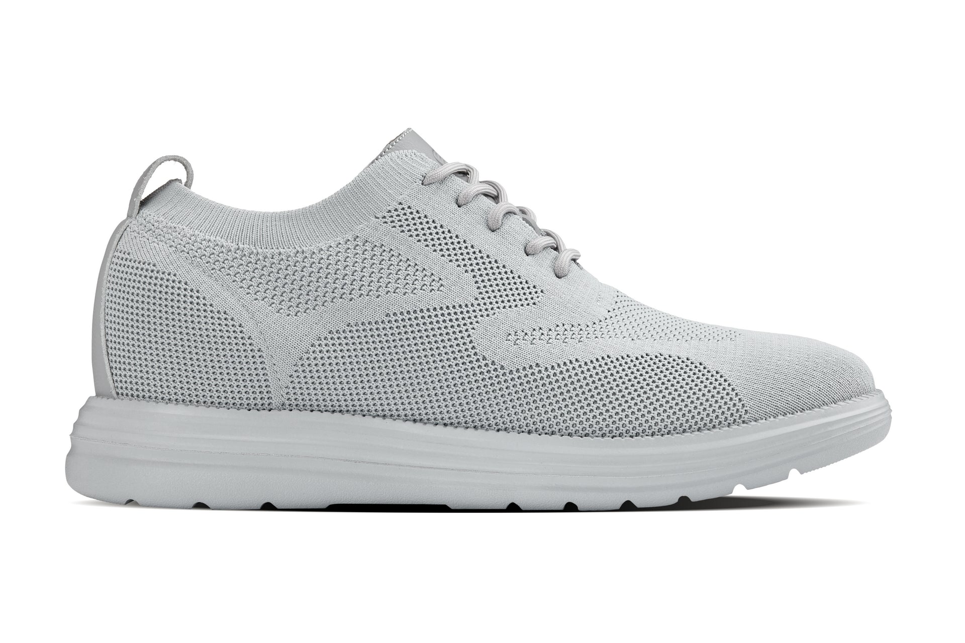CALTO Men's Casual Lightweight Lace Up Walker (Pewter/Light Grey Sole)