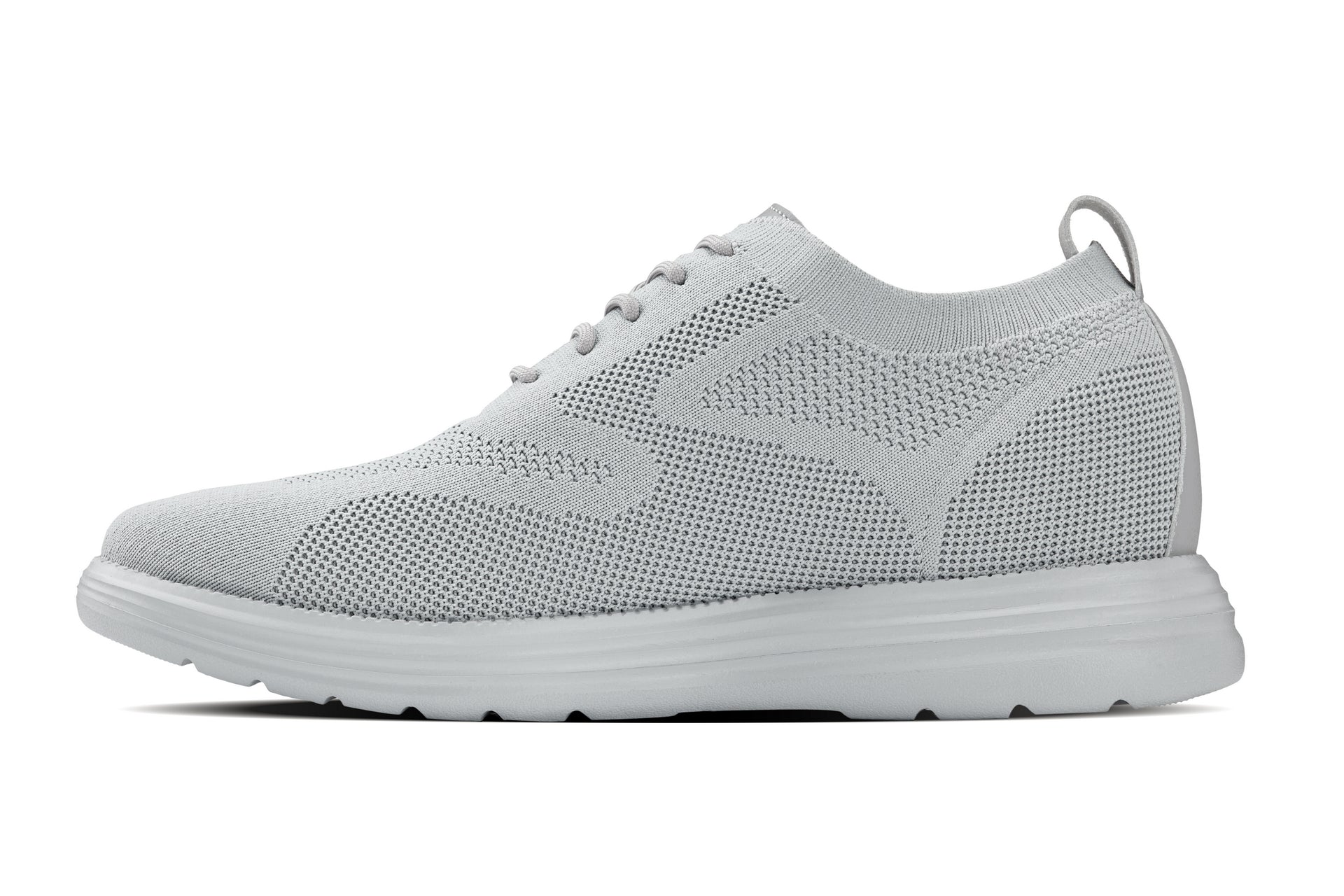 CALTO Men's Casual Lightweight Lace Up Walker (Pewter/Light Grey Sole)