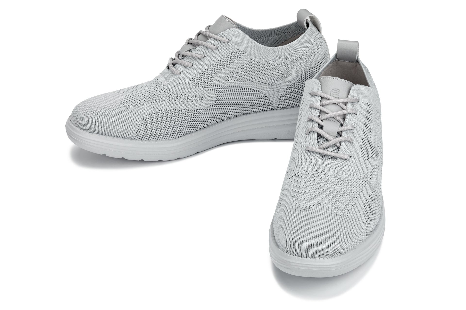 CALTO Men's Casual Lightweight Lace Up Walker (Pewter/Light Grey Sole)