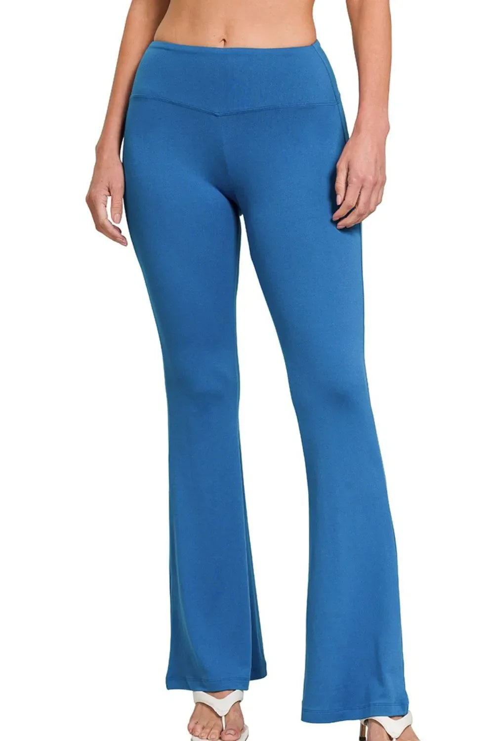 Zenana Women's Buttery Soft Flare Leg High Waist Yoga Pants