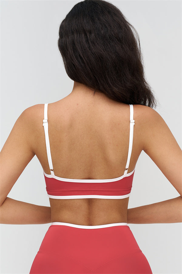 Women's "The Crave" Contrast Sports Bra Shorts 2-Piece Set