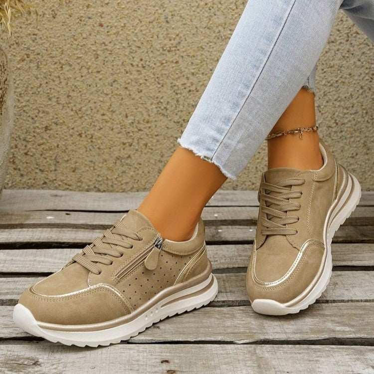 Women's Side-Zip Chunky Sole Sneakers