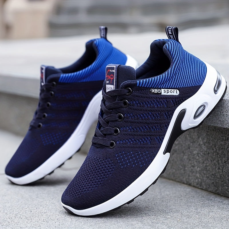 Men's Blue White Red Lightweight Sport Shoes for Adventure