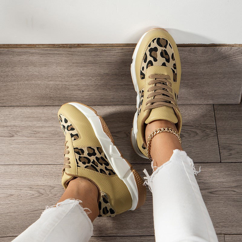 Women's Leopard Running Sports Sneakers