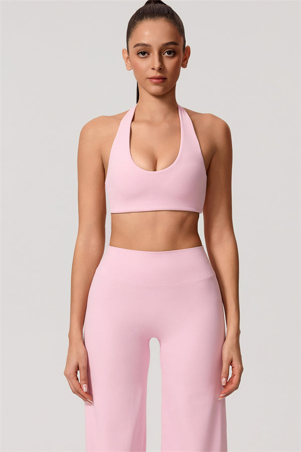 The Nestle Women's Sports Bra Straight Leg Pants 2-Piece Set