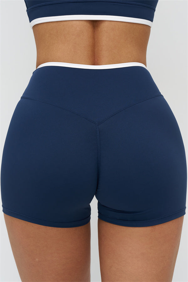 Women's "The Crave" Contrast Sports Bra Shorts 2-Piece Set