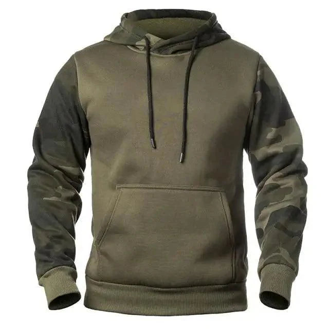 Men's Army Green Military Hoodie