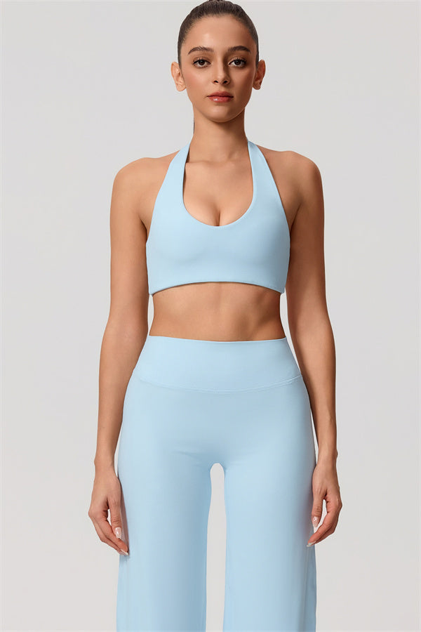 The Nestle Women's Sports Bra Straight Leg Pants 2-Piece Set