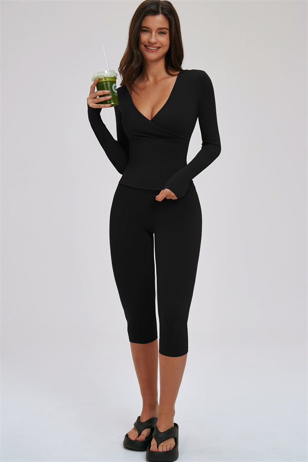 Women's "The Twirl" Halter Tank Top Capri Leggings 2-Piece Set