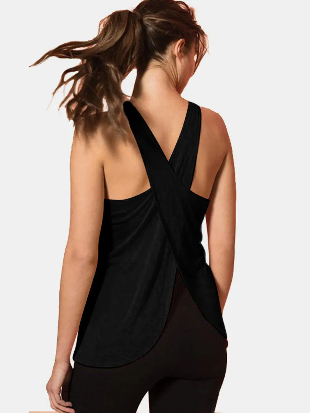 Women's Crisscross Scoop Neck Active Tank Top