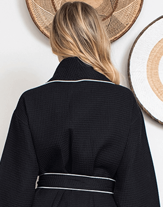Women's Knee-Length Waffle Robe