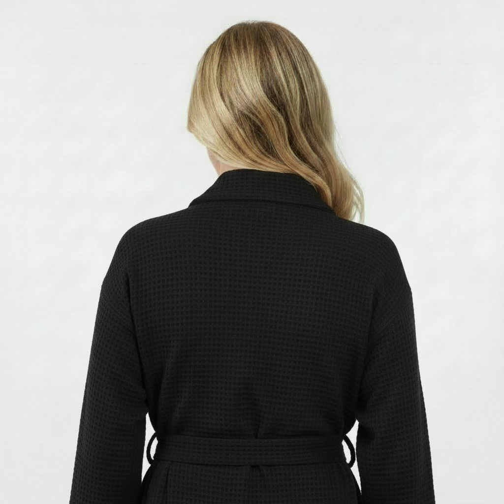 Women's Knee-Length Waffle Robe