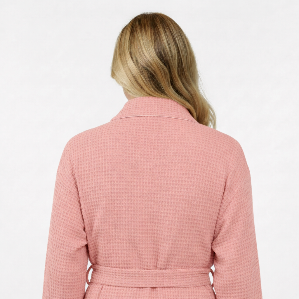 Women's Knee-Length Waffle Robe