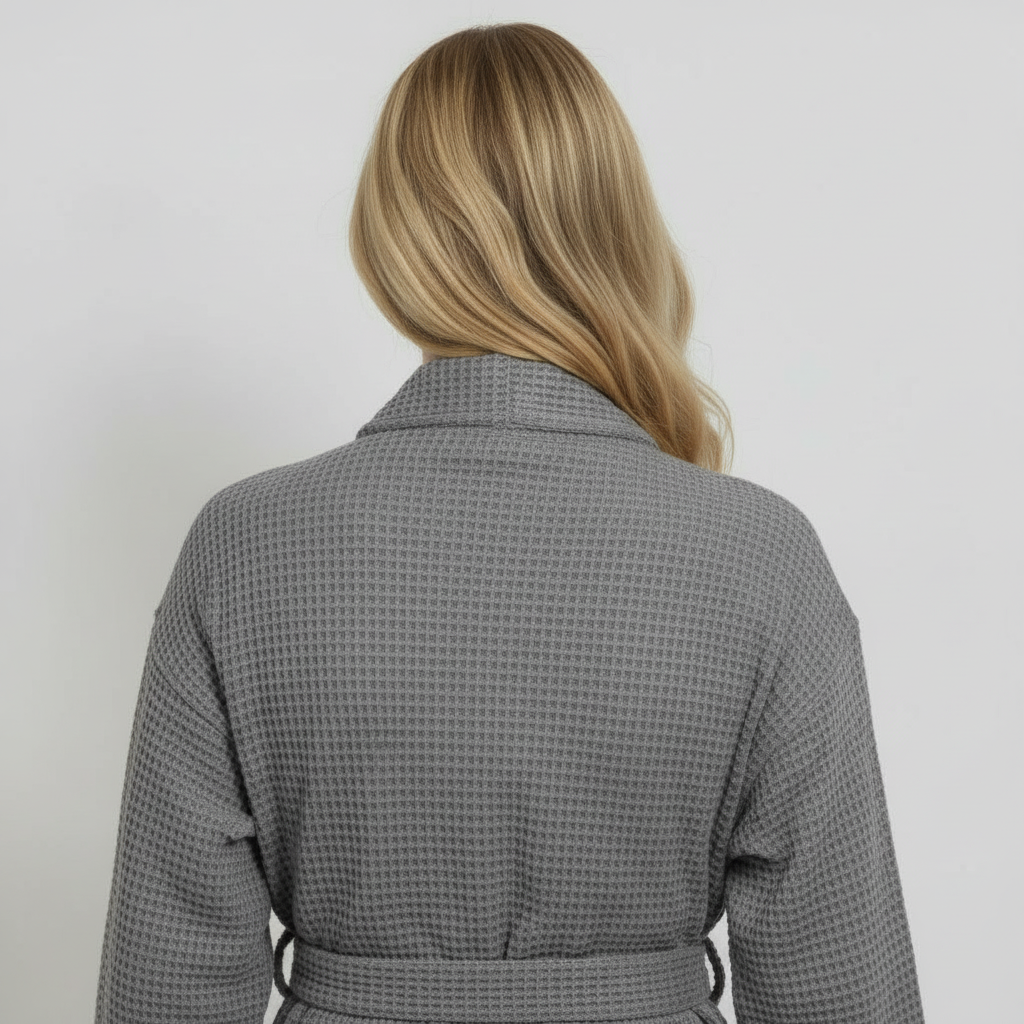 Women's Knee-Length Waffle Robe