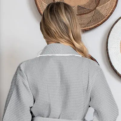 Women's Knee-Length Waffle Robe