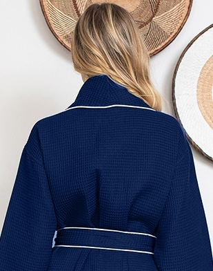 Women's Knee-Length Waffle Robe
