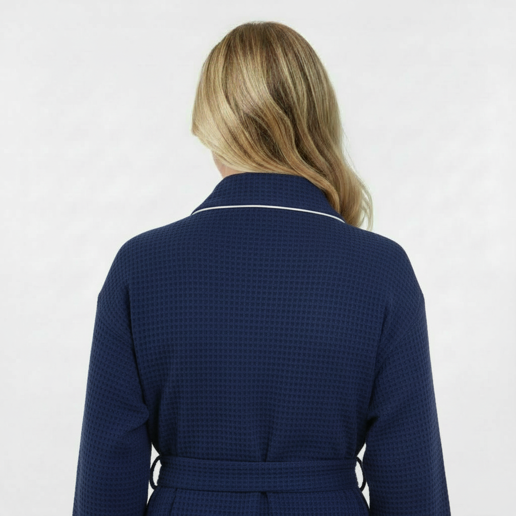 Women's Knee-Length Waffle Robe
