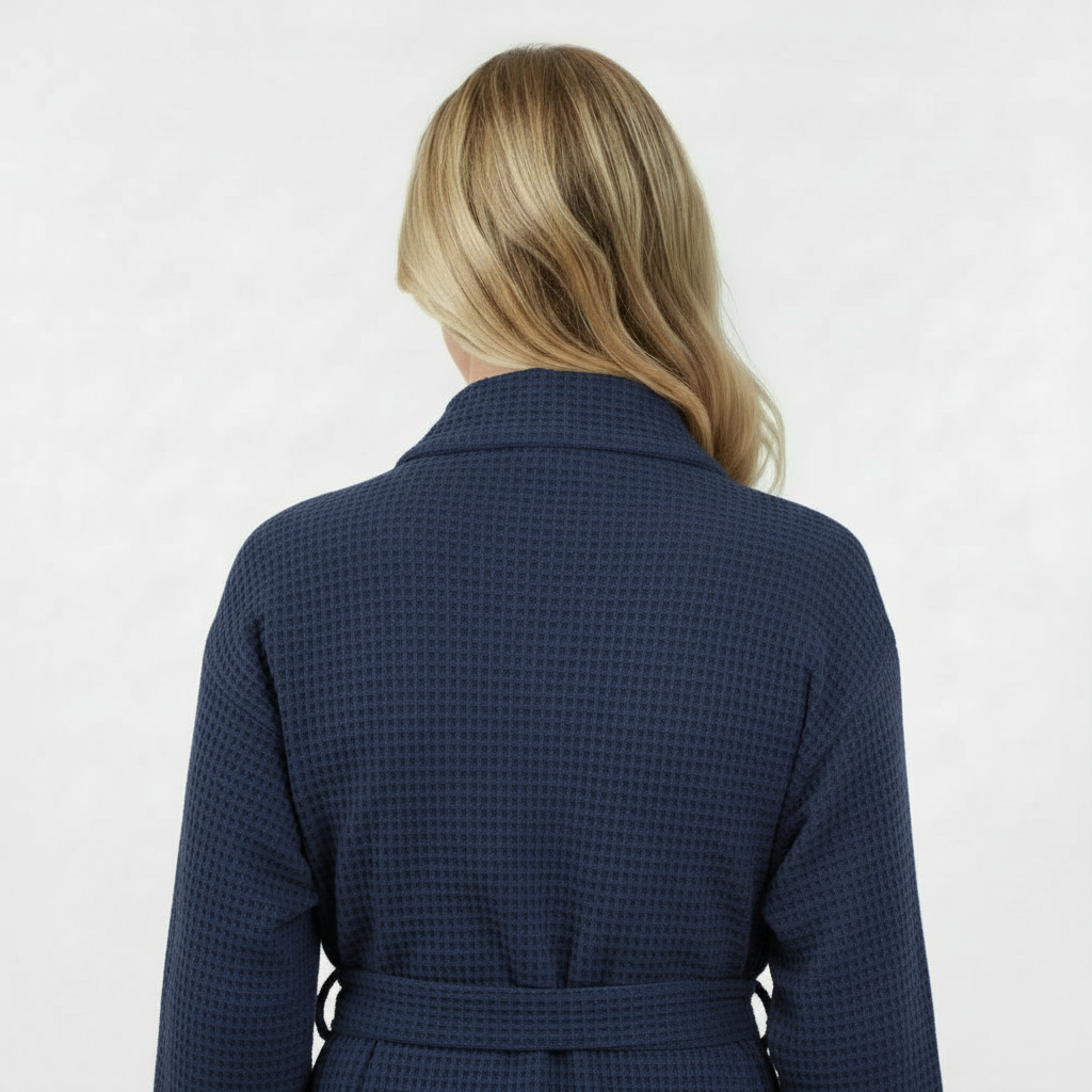 Women's Knee-Length Waffle Robe