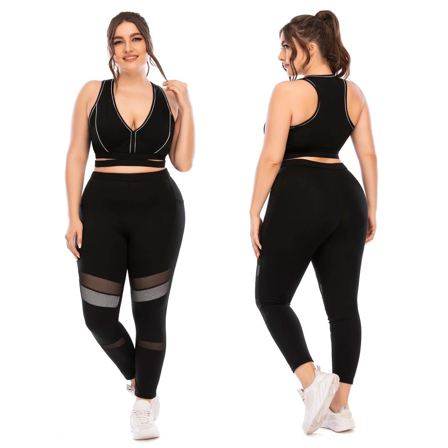 Women's Plus Size Yoga Workout Suits