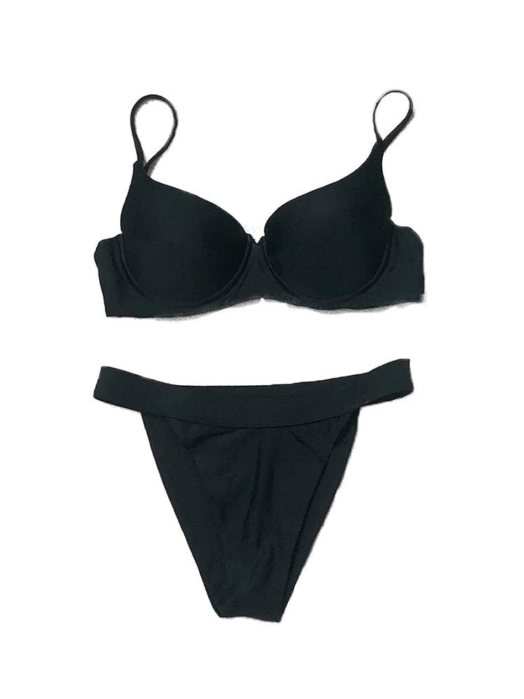 Women's High Waist Underwire Top Bikini Swimwear