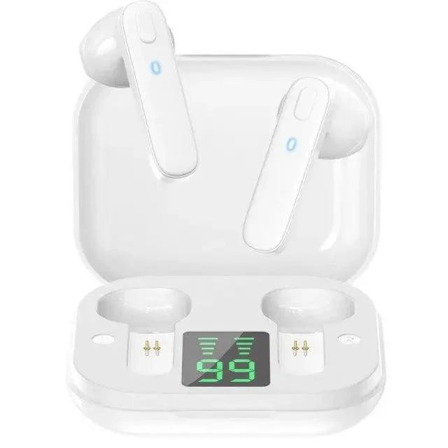 Black Bluetooth-Compatible Lightweight Wireless Bass Ear Buds With Mic Touch