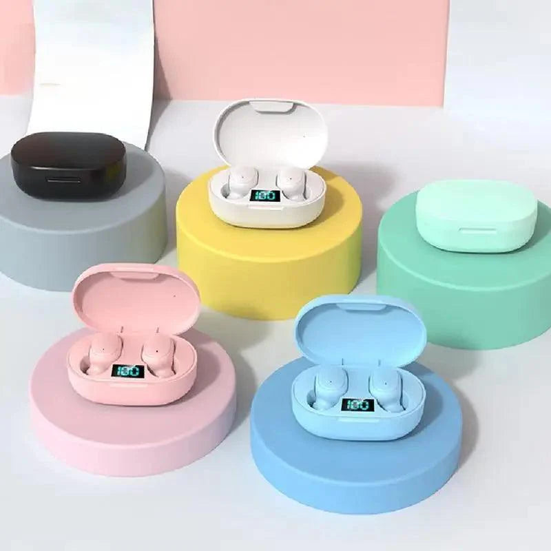 Bluetooth Wireless Ear Buds with 5.0 LED Display Button For Workouts And Running