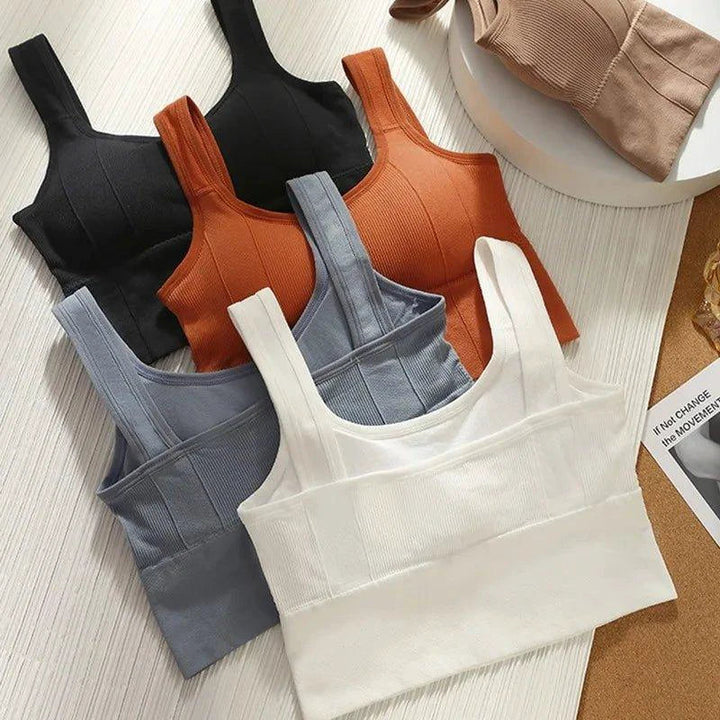 Mandotos Women's Seamless Yoga Breathable Sports Bra