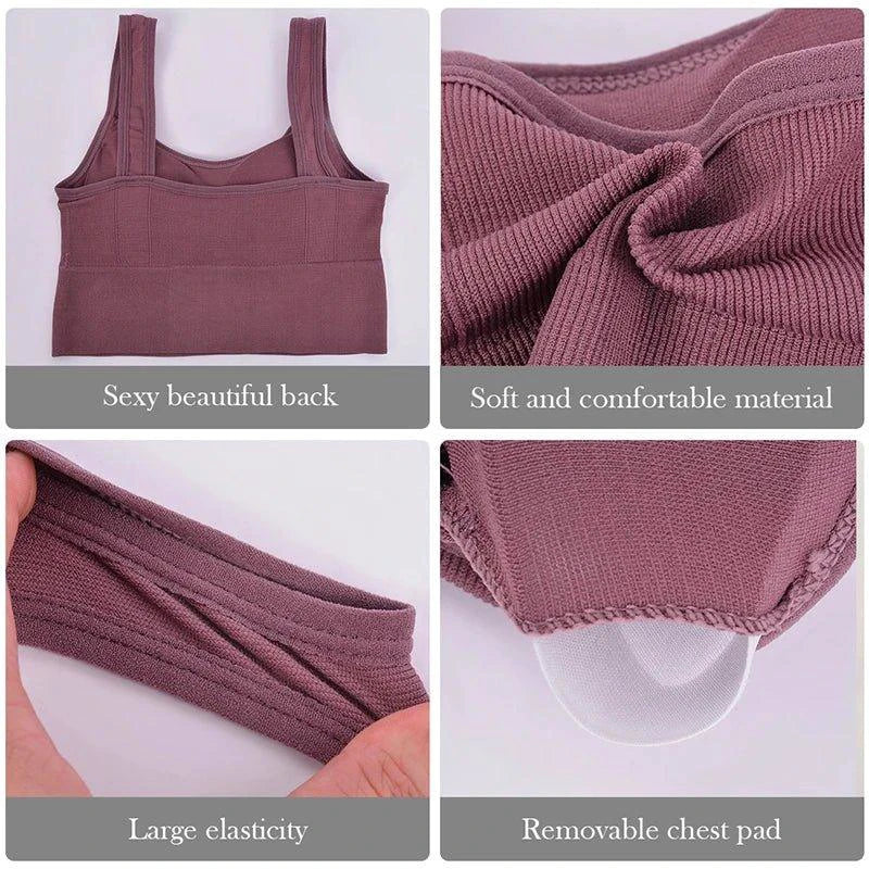 Mandotos Women's Seamless Yoga Breathable Sports Bra