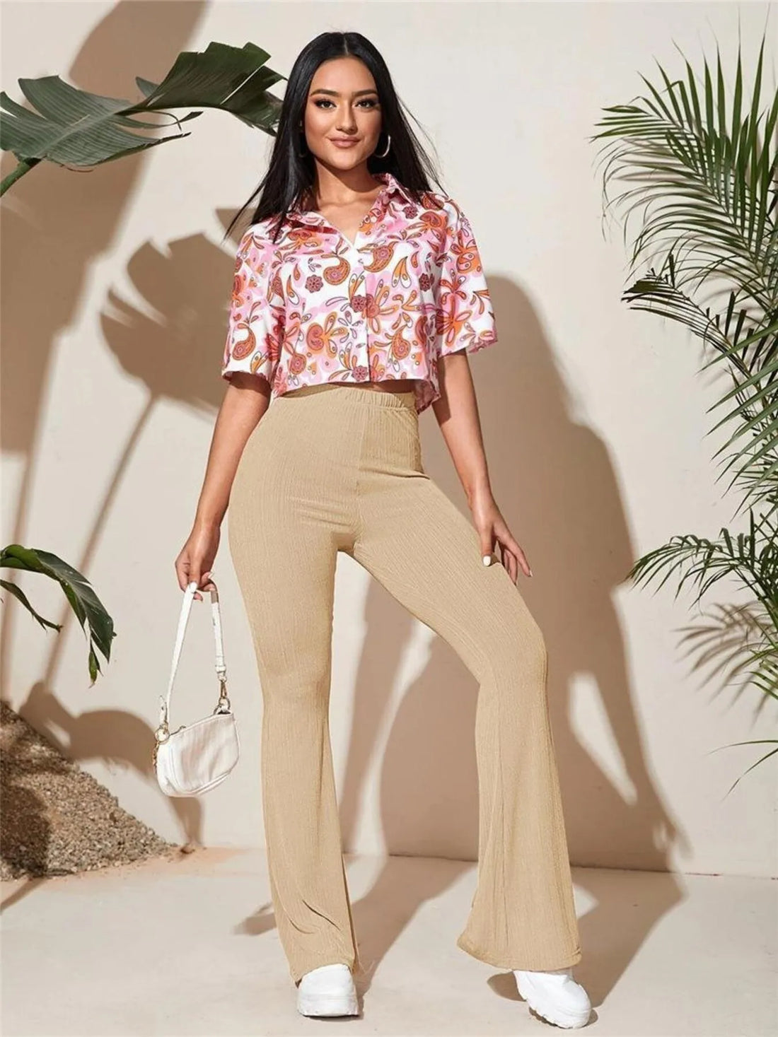 Women's Active High-Waist Flare Plus Size Leggings