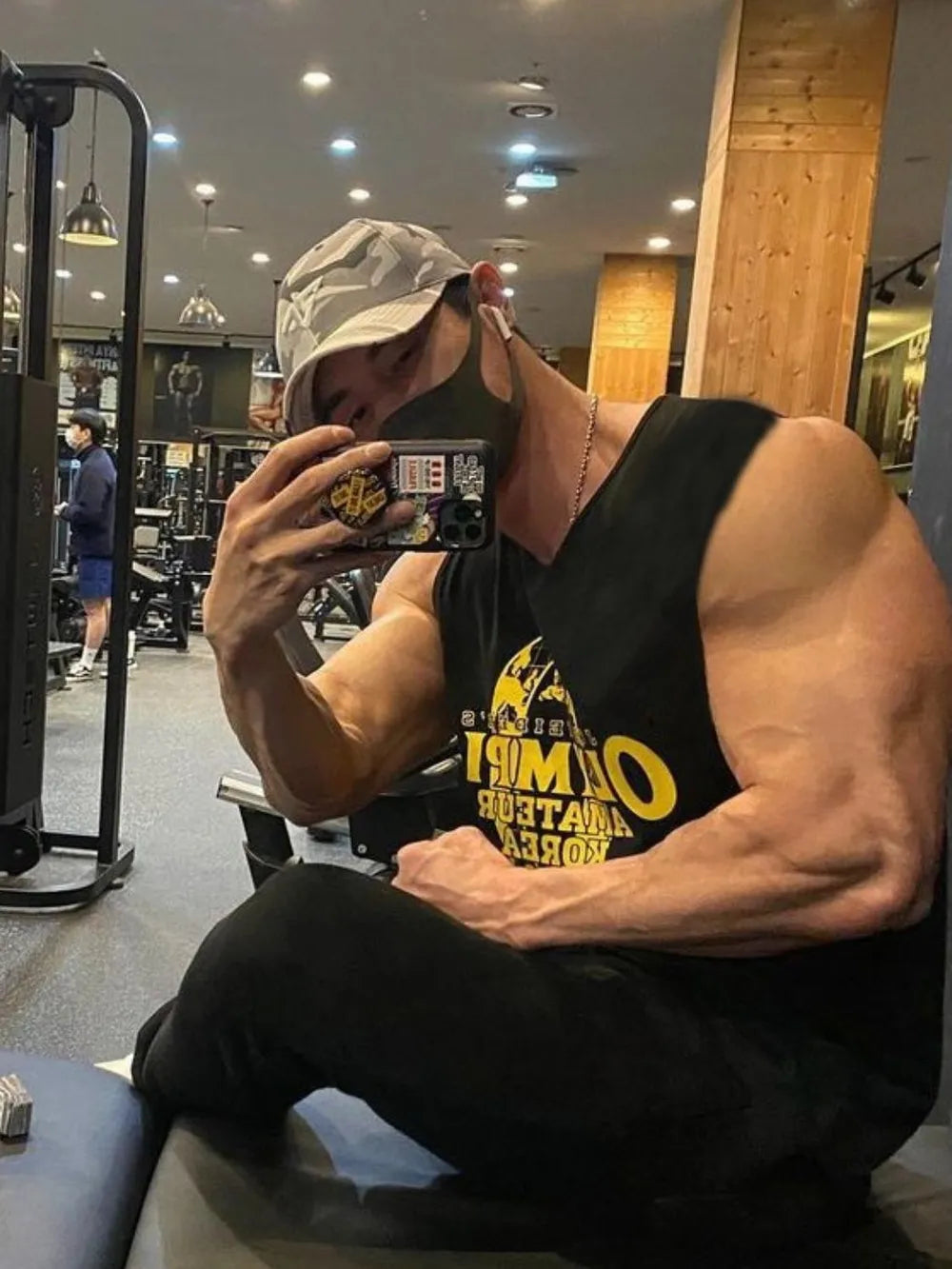 Men's Plus Size Graphic Round Neck Active Tank Top