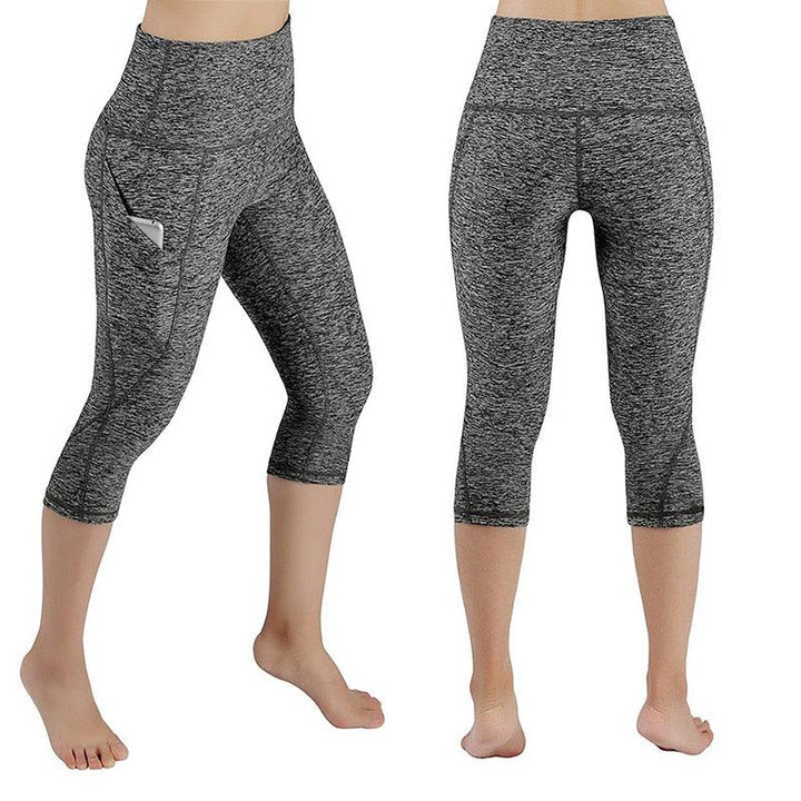 Women's Casual Yoga Seamless Cropped Leggings