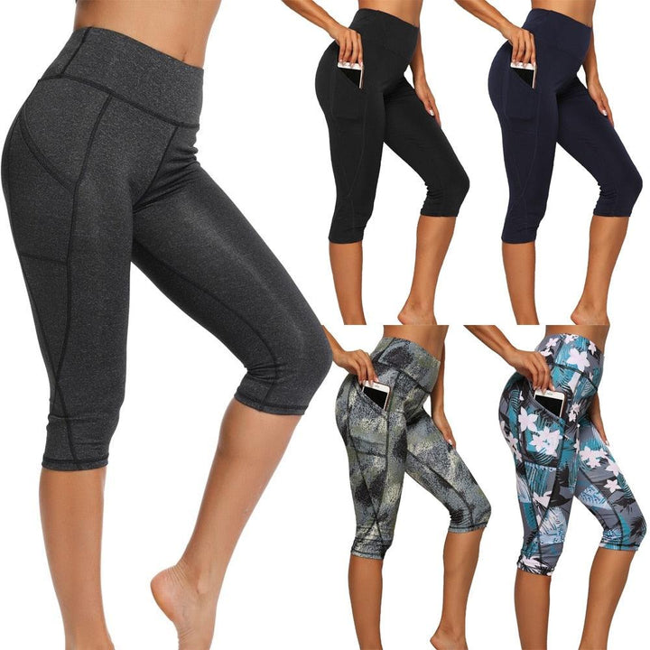 Women's Casual Yoga Seamless Cropped Leggings