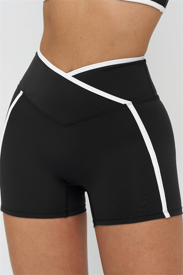 Women's "The Crave" Contrast Sports Bra Shorts 2-Piece Set