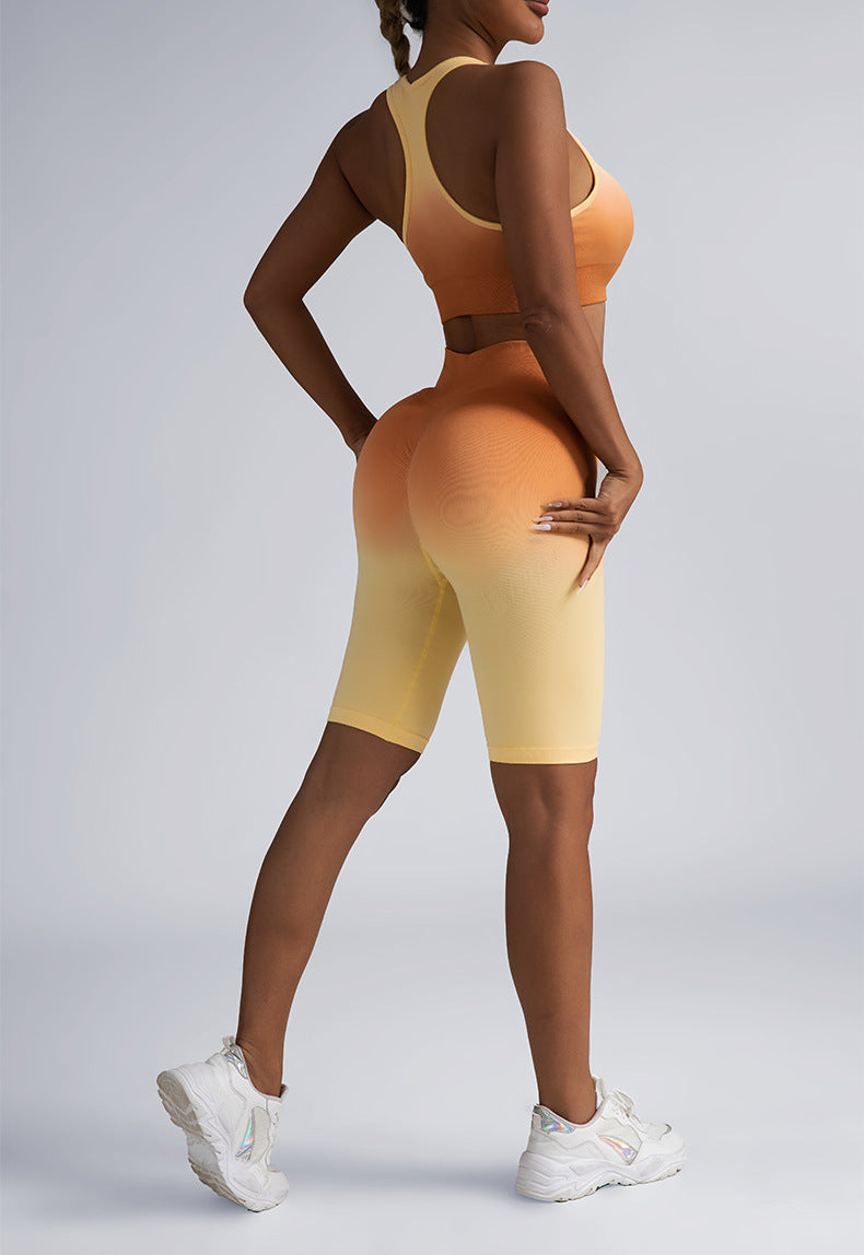 Women's Seamless Activewear Sets – 2-Piece Crop Top & High Waist Shorts/Leggings