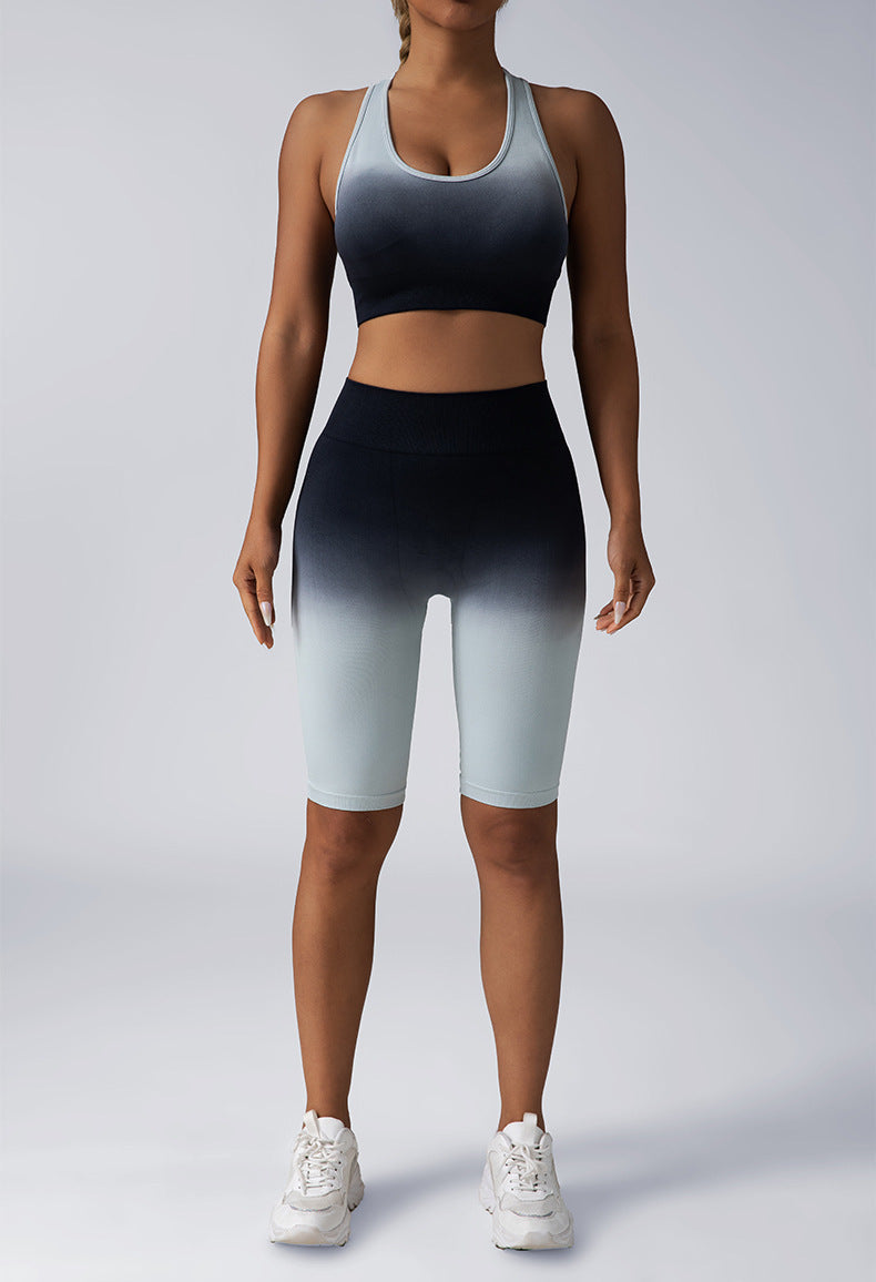 Women's Seamless Activewear Sets – 2-Piece Crop Top & High Waist Shorts/Leggings