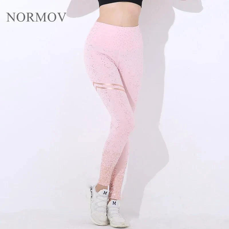 Women's Chic Gold Print Leggings