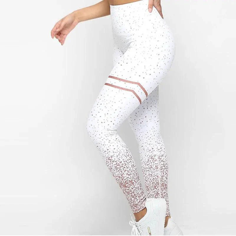 Women's Chic Gold Print Leggings