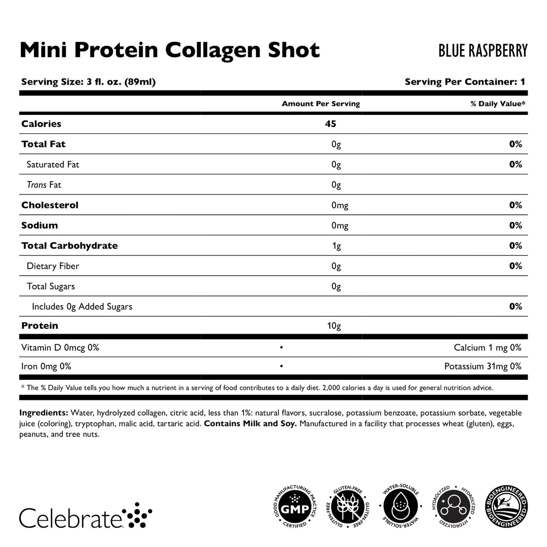 Collagen Mini 10g Protein Shots